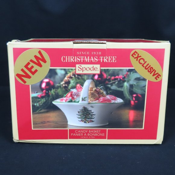 Spode Christmas Tree Candy Basket - Picture 2 of 10